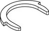 A line drawing of a horseshoe-shaped metal clip. Produktbild-Vorschau