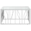 vidaXL Couchtisch 80x80x40 cm Edelstahl und Glas -  Produktbild-Vorschau 10