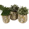 Clayre & Eef Pot de fleurs Ø 18x17 cm Beige Jaune Céramique Voir les images du produit 4