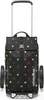 A black shopping trolley with a polka dot pattern and a telescopic handle. Podgląd zdjęcia produktu