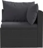 vidaXL 2-częściowa sofa ogrodowa z poduszkami z czarnego Podgląd zdjęcia produktu 4