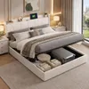 INONEFT, Cama hidráulica de 140 x 200 cm, cama tapizada con Vista previa de la imagen del producto 1