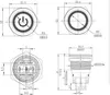 Druckschalter, Chrom - 3V/5V, LED beleuchtet Produktbild-Vorschau 4