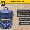 Karl Krüger M5blP Emaillierter Mülleimer "Italia" blau mit Produktbild-Vorschau 3