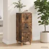 vidaXL Ladekast, 33 x 34,5 x 90 cm, houtvezel, gerookt Productafbeelding-voorbeeld 3