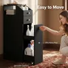 Badezimmer-Nischenschrank schmal, 40x20x80 cm, Schwarz, Produktbild-Vorschau 3