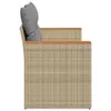 Gartensofa mit Kissen 2-Sitzer Beige Poly Rattan Produktbild-Vorschau 5
