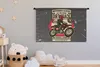 MuchoWow® Wandteppich Wandbehang Motorrad - Helm - Retro - Produktbild-Vorschau 3