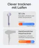 Comparison of a Laifen SE Lite hair dryer with a conventional hair dryer, highlighting temperature and airflow differences. Produktbild-Vorschau