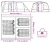 vidaXL Tunnel-Familienzelt 8 Personen Grau Wasserdicht Produktbild-Vorschau 6