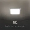 LED Solution Bílý přisazený LED panel hranatý 220 x 220mm Náhled obrázku produktu 10