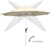 Anndora Alu Sonnenschirm Knickbar 3m rund Natural - Produktbild-Vorschau 8