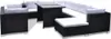 vidaXL 10-tlg. Garten-Lounge-Set mit Auflagen Poly Rattan Produktbild-Vorschau 10