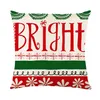4x Weihnachten Deko Kissenbezüge 45x45 cm, Rot Weiches Produktbild-Vorschau 4