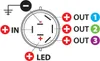 Lampa Rotationsschalter mit 4 Positionen - 12/24V - 10A Produktbild-Vorschau 4