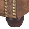 Chesterfield Sessel 1 Sitzer in Mikrofaser Vintage braun Produktbild-Vorschau 10