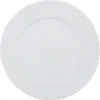 A white porcelain plate with an embossed decorative rim on a white background. Produktbild-Vorschau