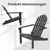 Chaise Adirondack COSTWAY en bois, chaise Adirondack en Voir les images du produit 3