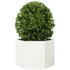 vidaXL Fioriera esagonale bianca 69x60x45 in acciaio Anteprima dell’immagine prodotto 3