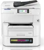 A white Epson WorkForce Pro printer is shown from the front. Voir les images du produit