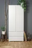 IMAGE7 Armoire - 2 portes + 2 tiroirs - Blanc mat - 80 x Voir les images du produit 1