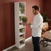 7-stöckiges Bücherregal Würfelregal, 24 x 30 x 214 cm, Weiß Produktbild-Vorschau 5