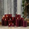 LED Stumpenkerze MIA - Echtwachs - realistische 3D Flamme - H: 15cm - D: 5cm - beere Produktbild-Vorschau