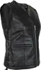 Damen Lederweste Lederkutte Slim Fit Kutte Biker Weste Produktbild-Vorschau 1