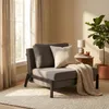 Stoff-Klappsessel Bett Wohnzimmer Büro Selene - Grau Produktbild-Vorschau 2