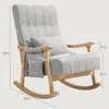 HOMCOM Fauteuil à bascule, fauteuil à bascule rembourré Voir les images du produit 3