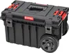 A black rolling tool box with red accents. Voir les images du produit