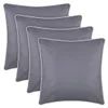 Cojines para exteriores, color gris oscuro con borde Vista previa de la imagen del producto 1