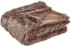 A folded brown faux fur blanket. Náhled obrázku produktu