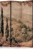 A three-panel room divider depicting a landscape with cypress trees and Mediterranean vegetation. Produktbild-Vorschau