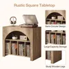 Tavolino laterale, 80 cm. Comodino per dischi in vinile, Anteprima dell’immagine prodotto 4