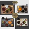 Couchbox mit 4 Glasschalen in Grau | Couchbar Snackbox für Produktbild-Vorschau 6