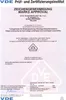 A certification document from VDE Prüf- und Zertifizierungsinstitut. Produktbild-Vorschau