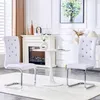 Weiße Esszimmerstühle 2er Set elegante Polsterstühle in Produktbild-Vorschau 2