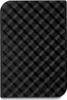 A close-up, top-down view of a black external hard drive with a checkered pattern. The Verbatim logo is visible in the bottom right corner. Produktbild-Vorschau