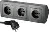 A triple power strip with a plug is shown against a white background. Náhled obrázku produktu