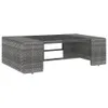 The Living Store 2-tlg. Garten-Lounge-Set Poly Rattan Grau Produktbild-Vorschau 3