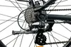 A close-up view of the rear derailleur and cassette of a bicycle. Produktbild-Vorschau