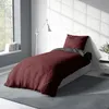 Bettwäsche 155x220 cm bordeaux rot anthrazit Uni Übergröße Produktbild-Vorschau 3