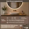 S'AFIELINA LED Badezimmerspiegel Rund Ø80 cm, Schwarzer Produktbild-Vorschau 8