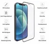 A screen protector is shown next to a smartphone, with feature callouts. Produktbild-Vorschau