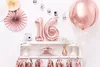Folienballon Zahl "6" 35cm Roségold 1 Stk. Produktbild-Vorschau 2