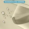 Close-up of beige fabric with water droplets, highlighting its waterproof feature. Produktbild-Vorschau
