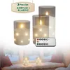 LZQ LED Kerzen 3er Set Transparent, Flammenlose Produktbild-Vorschau 1
