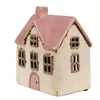 Clayre & Eef Teelichthalter Haus 13x10x16 cm Beige Rosa Produktbild-Vorschau 2