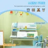 A child's desk and chair set with organizational features. Produktbild-Vorschau